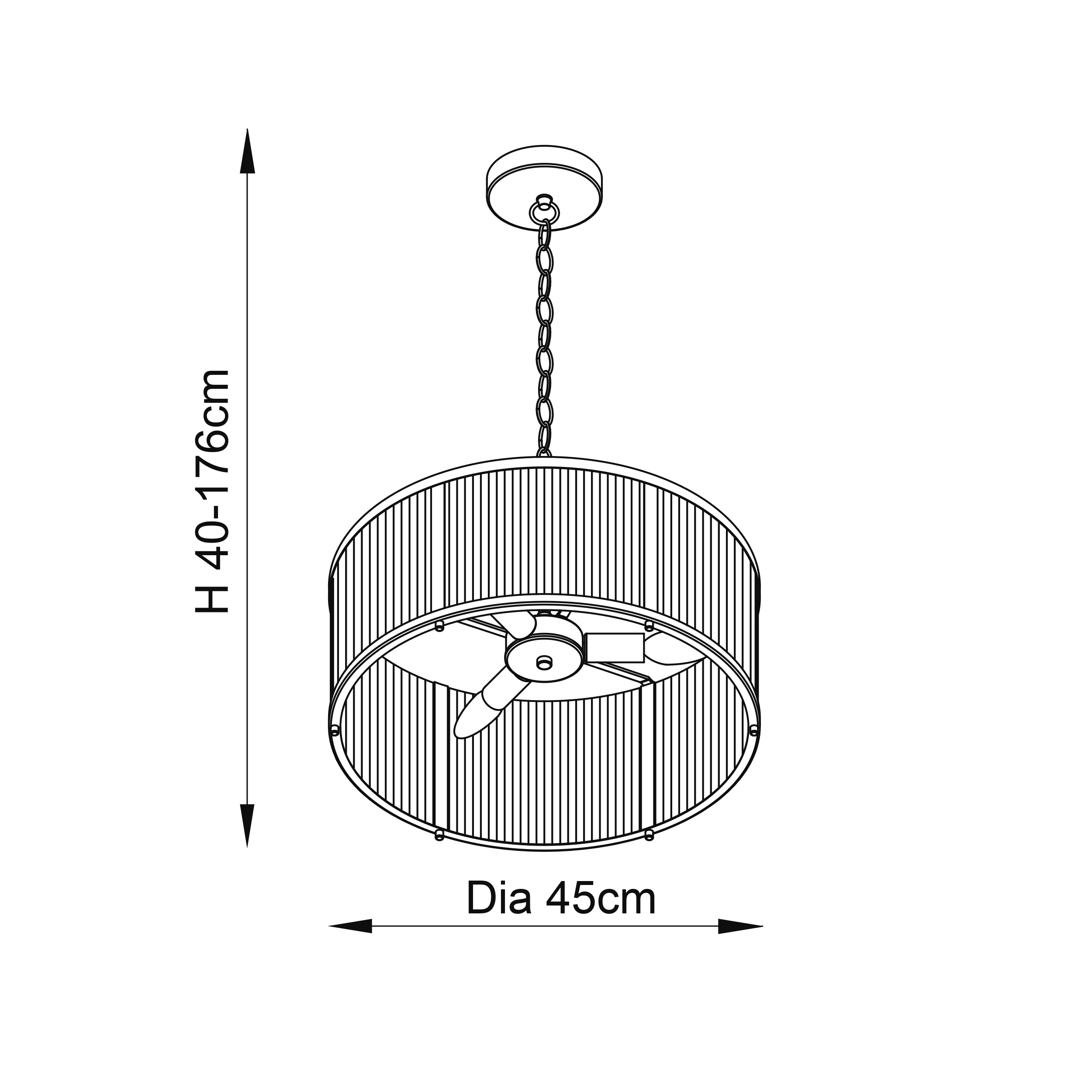 3LT PEND ANT BRASS