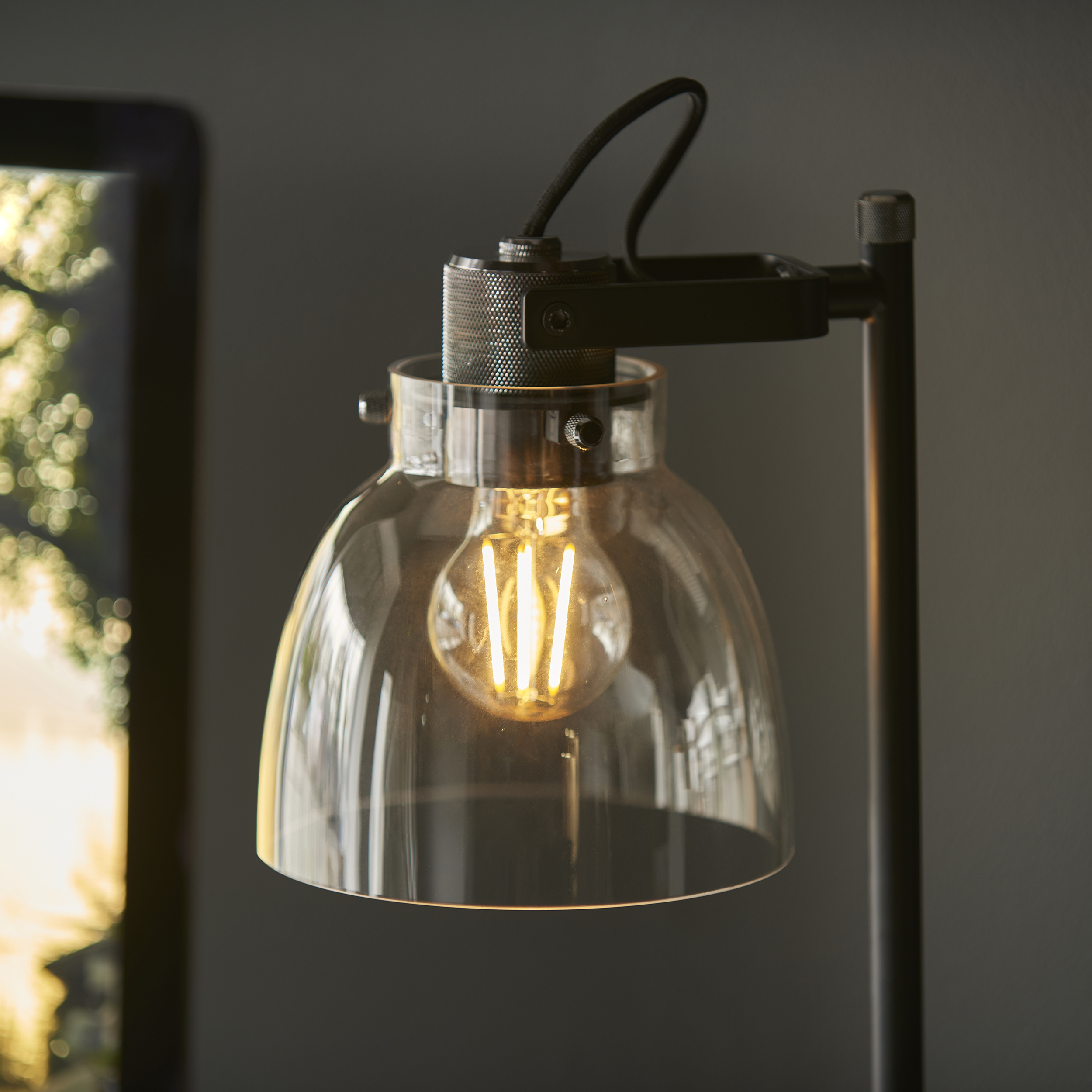 TINTED GLASS TABLE LAMP
