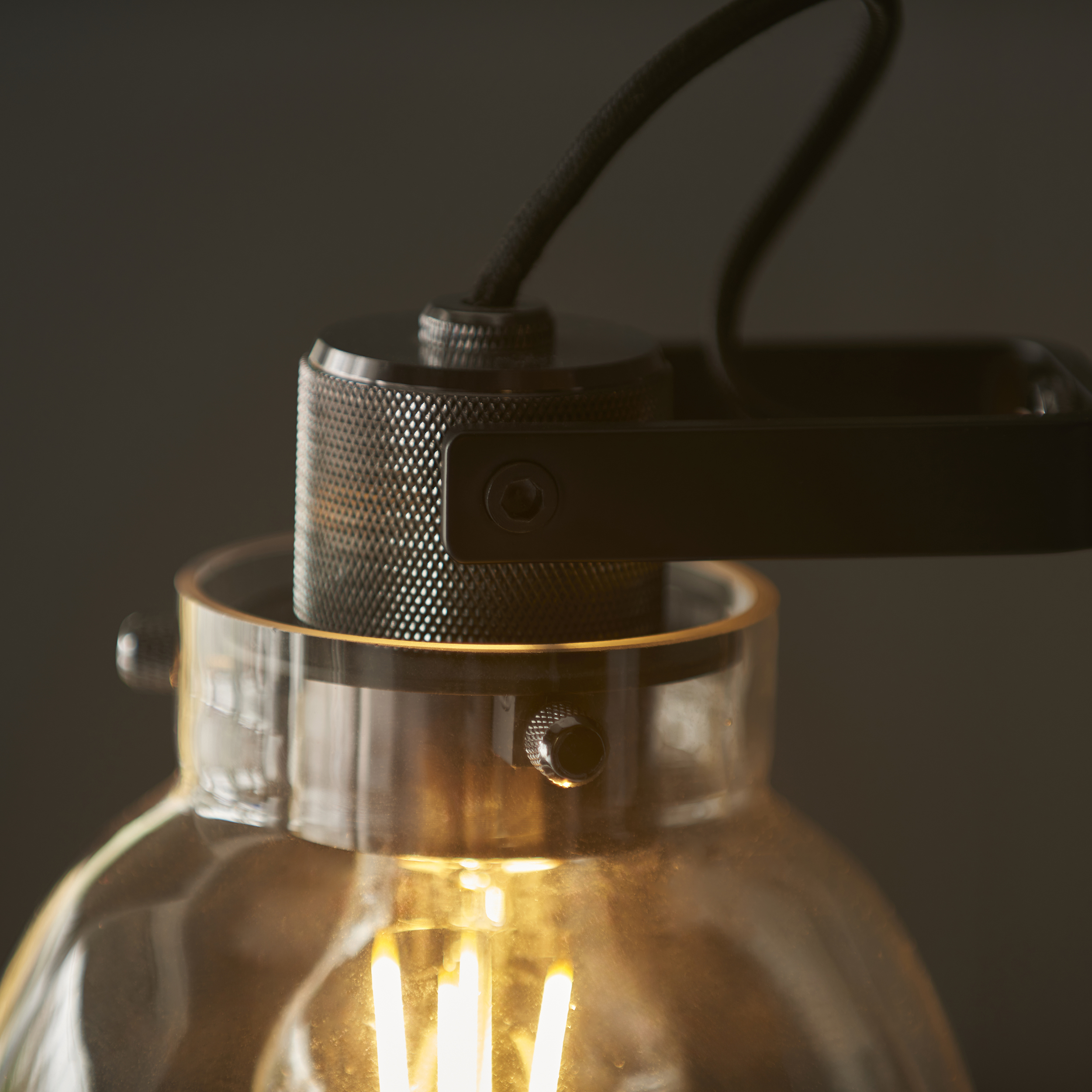 TINTED GLASS TABLE LAMP
