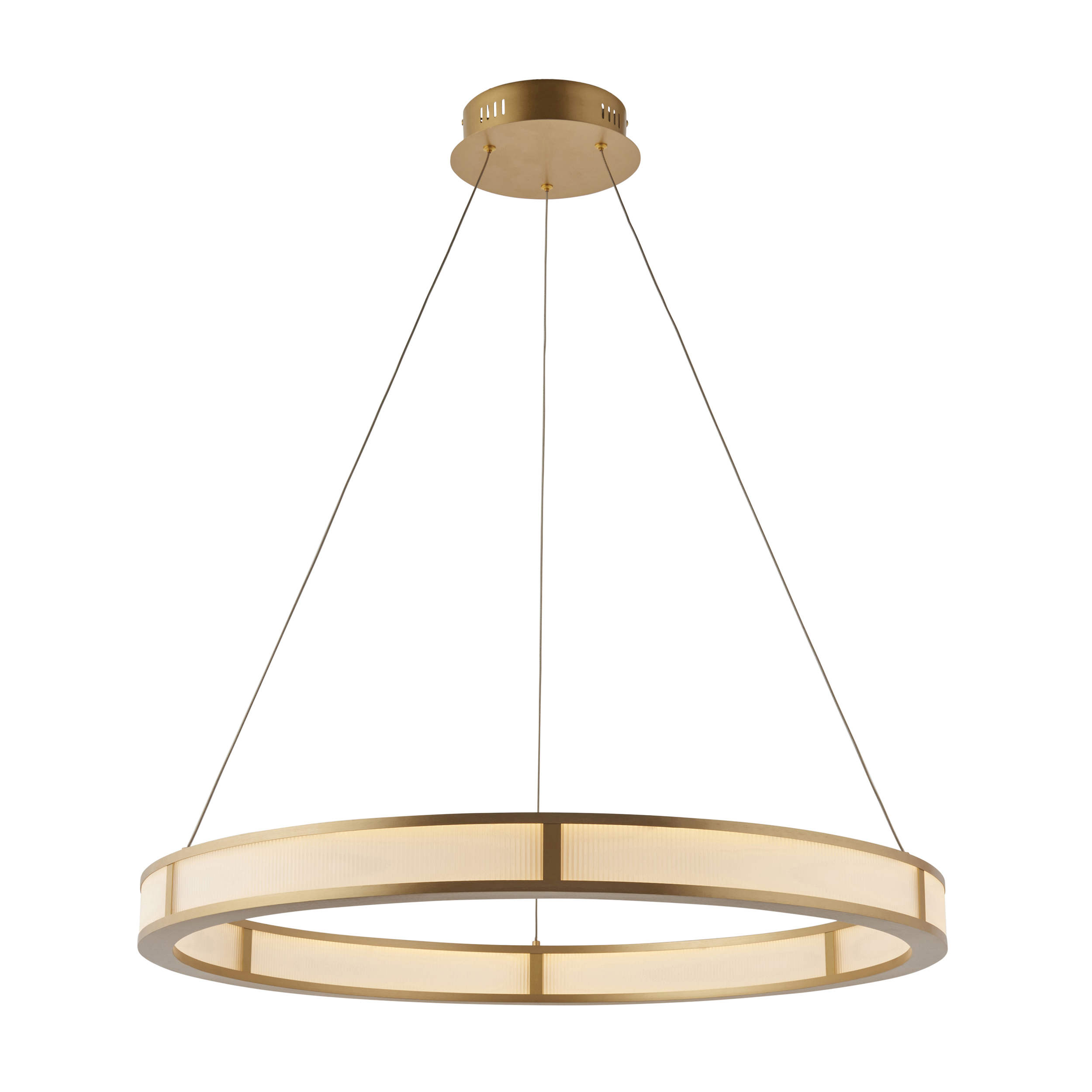 BRUSH GOLD RIBBBED HOOP