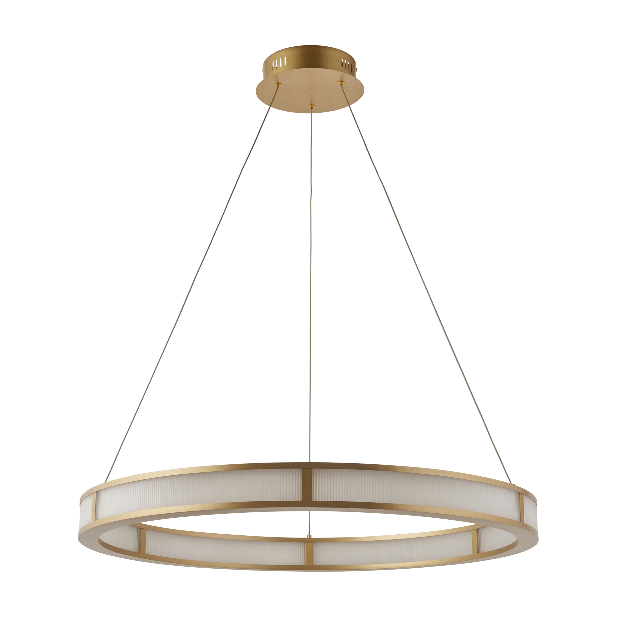 BRUSH GOLD RIBBBED HOOP