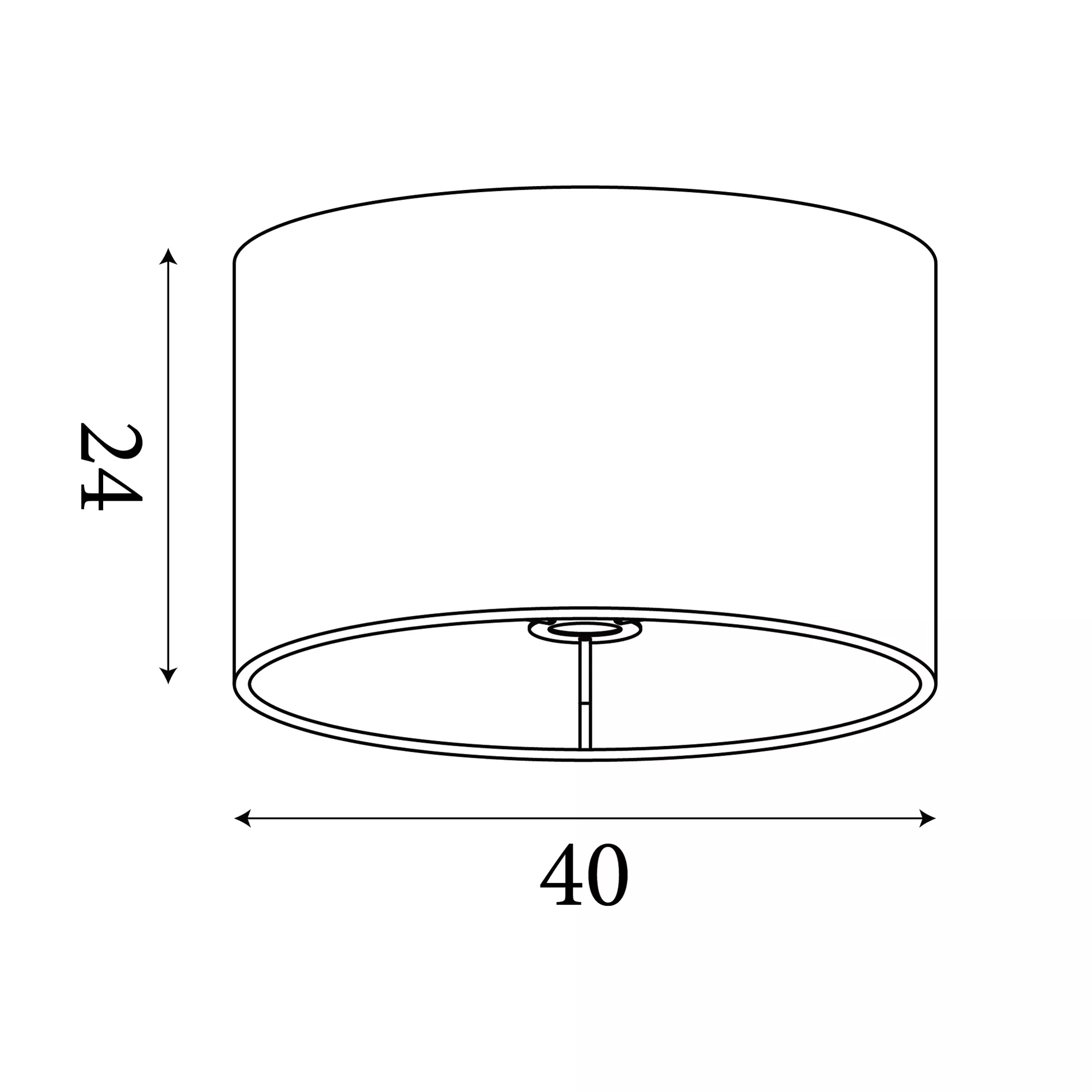 Searchlight 31040BK Shade Blk 40cm
