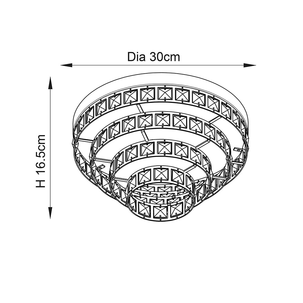 CHROME FLUSH CEILING