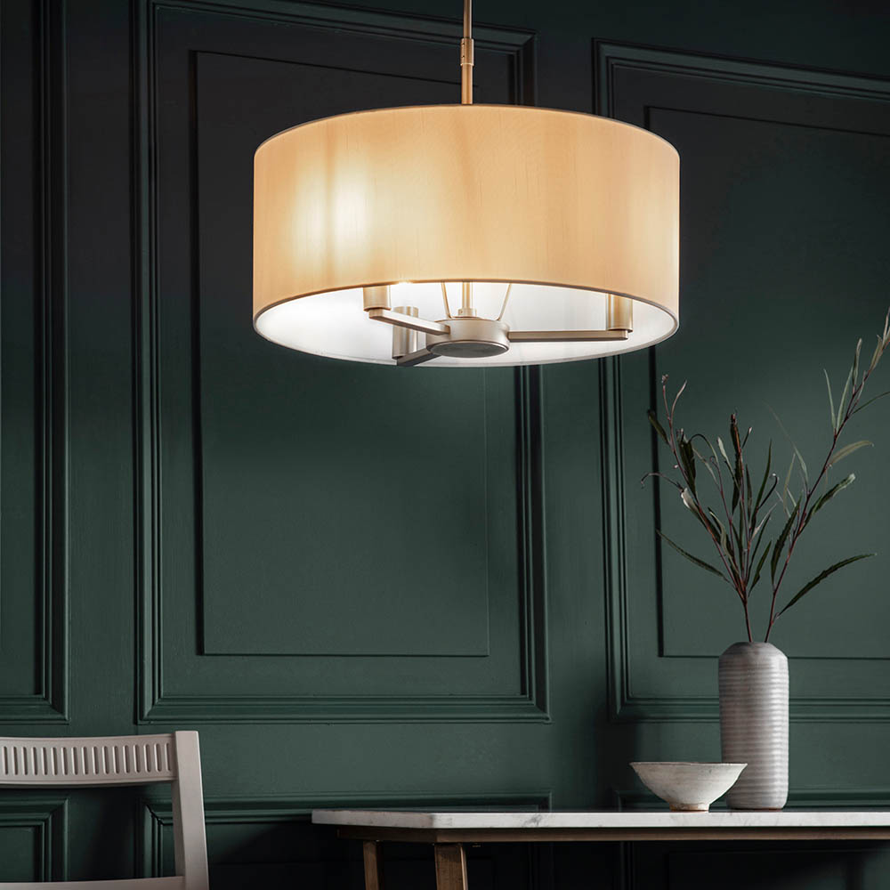 3 LIGHT PENDANT SATIN ST