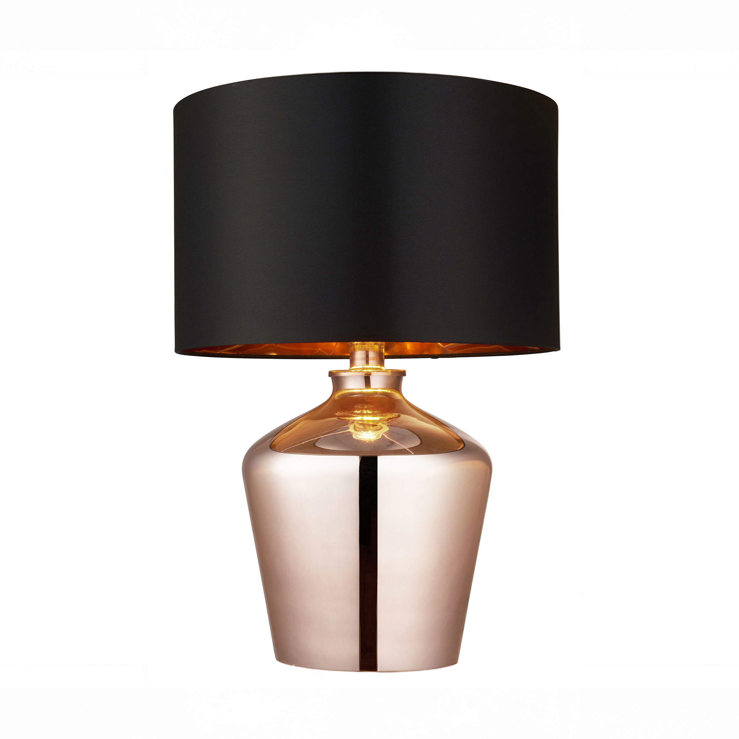 COPPER TABLE & BLK SHADE