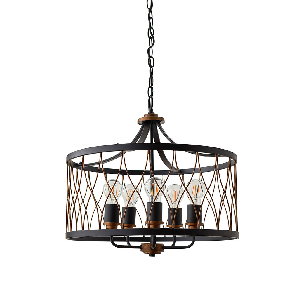 MATT BLK/BRZ PENDANT