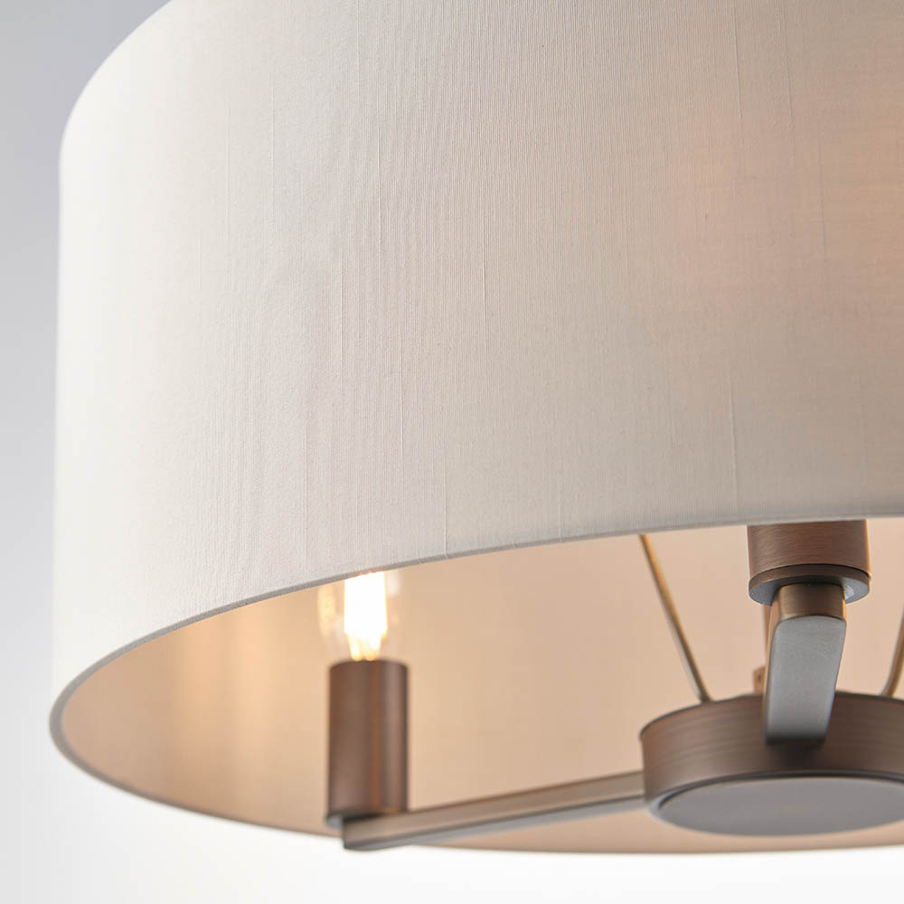 3 LIGHT PENDANT ANTIQ BR
