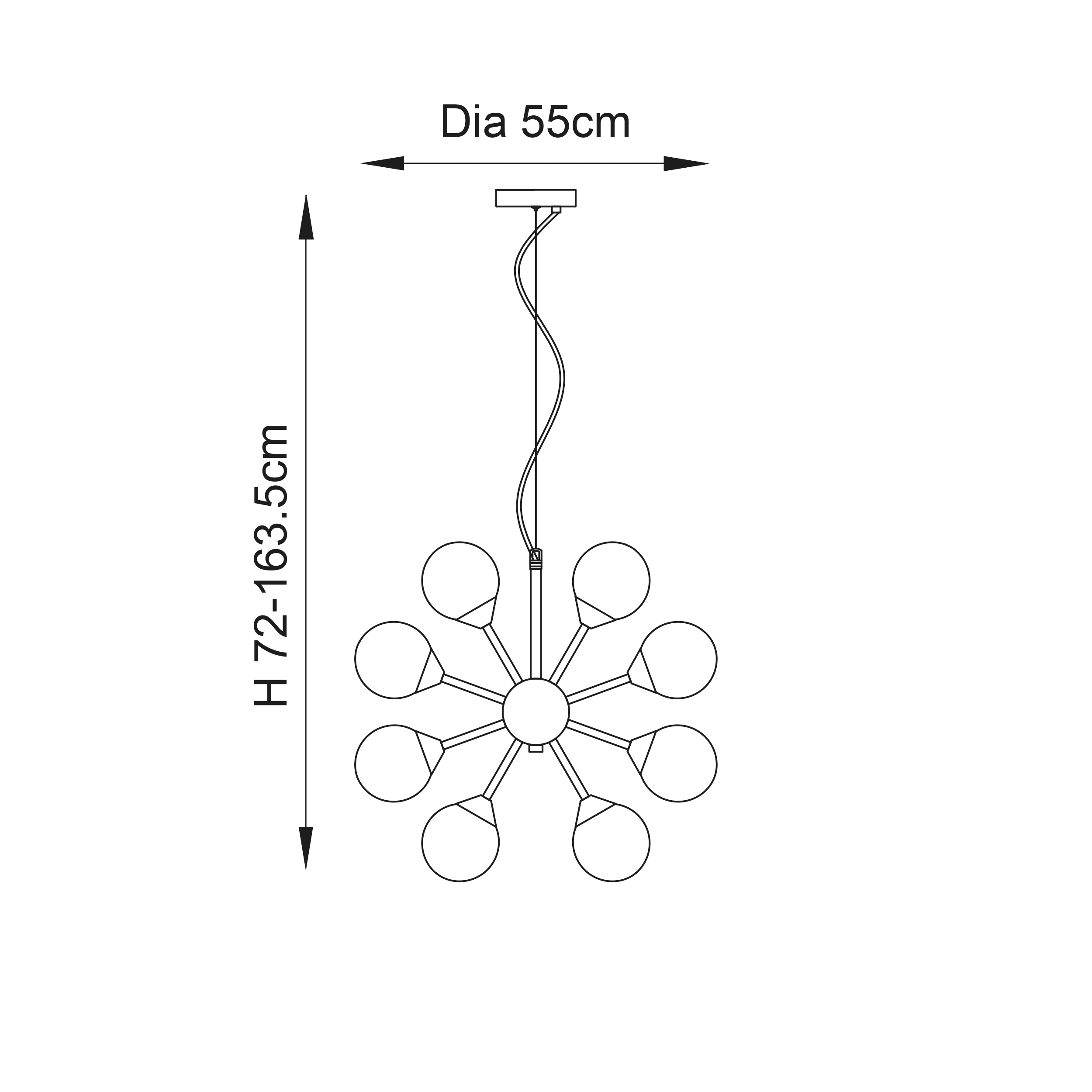 28L G9 550MM PENDANT