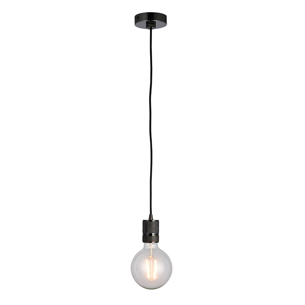 1.5M BLK FABRIC PENDANT