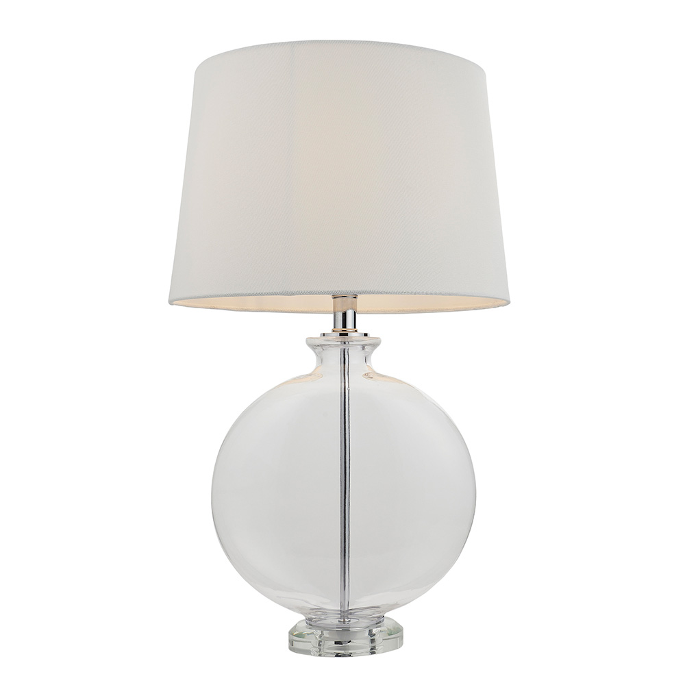NICKEL & WHITE LAMP