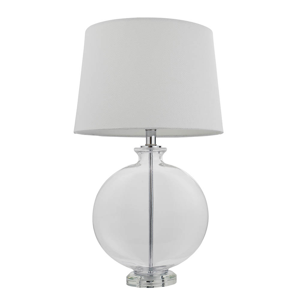 NICKEL & WHITE LAMP