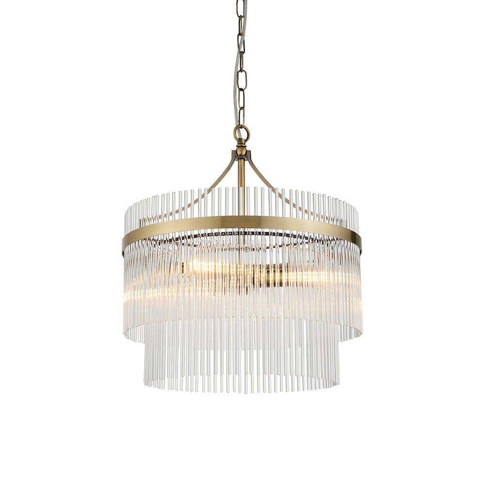 ANTBRS GLASS ROD PENDANT