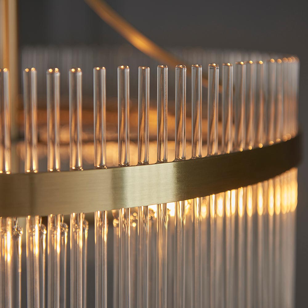 ANTBRS GLASS ROD PENDANT