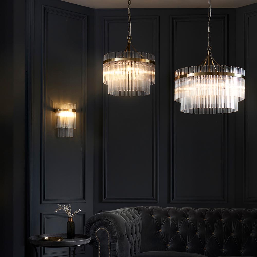 ANTBRS GLASS ROD PENDANT