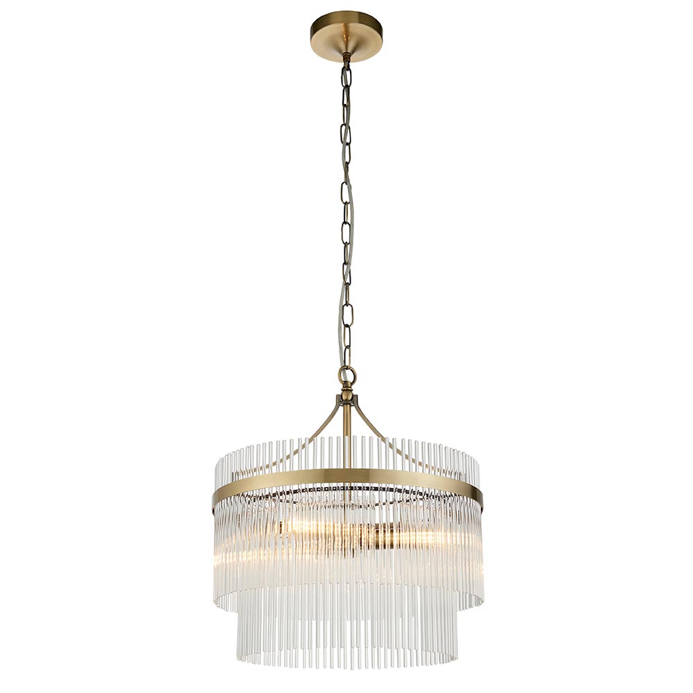 ANTBRS GLASS ROD PENDANT
