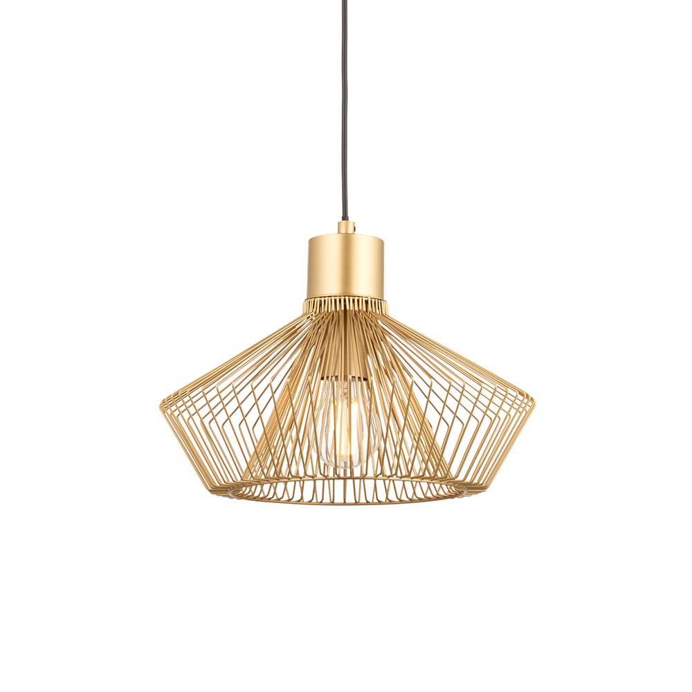 GOLD CAGE PENDANT E27