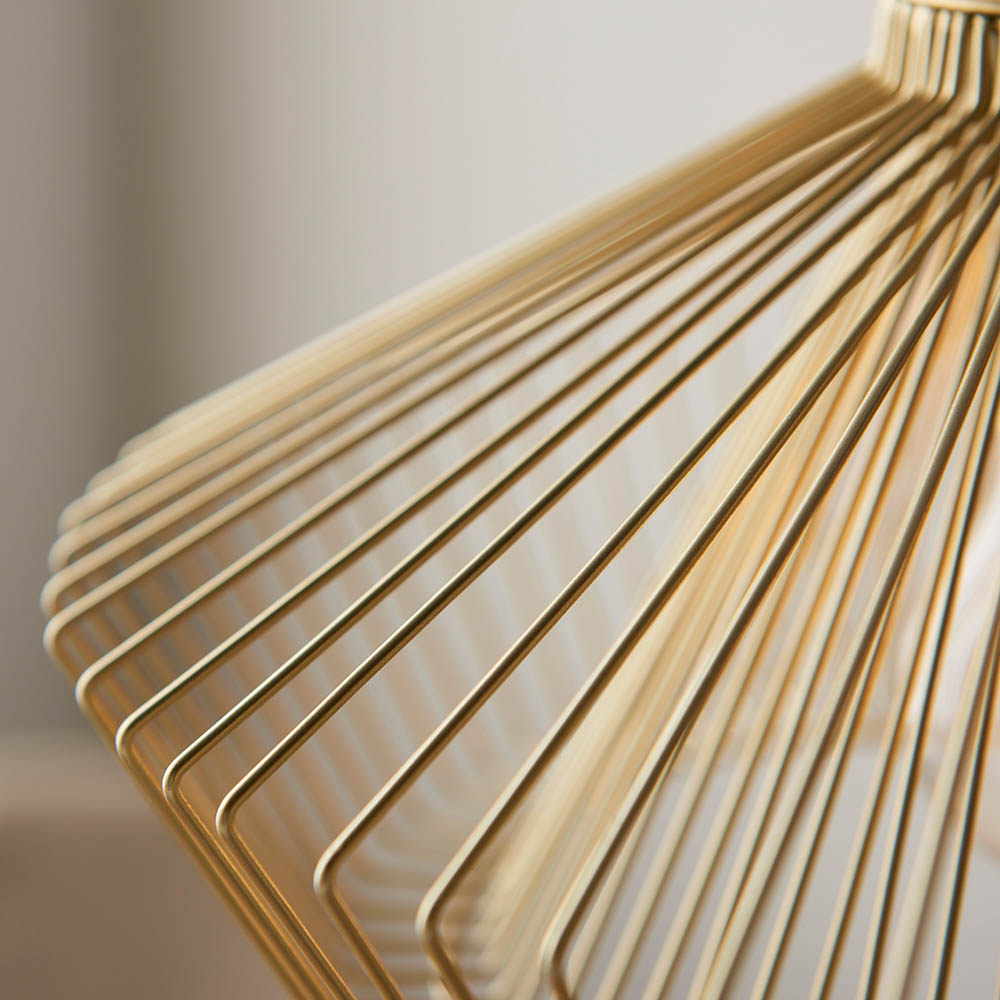 GOLD CAGE PENDANT E27