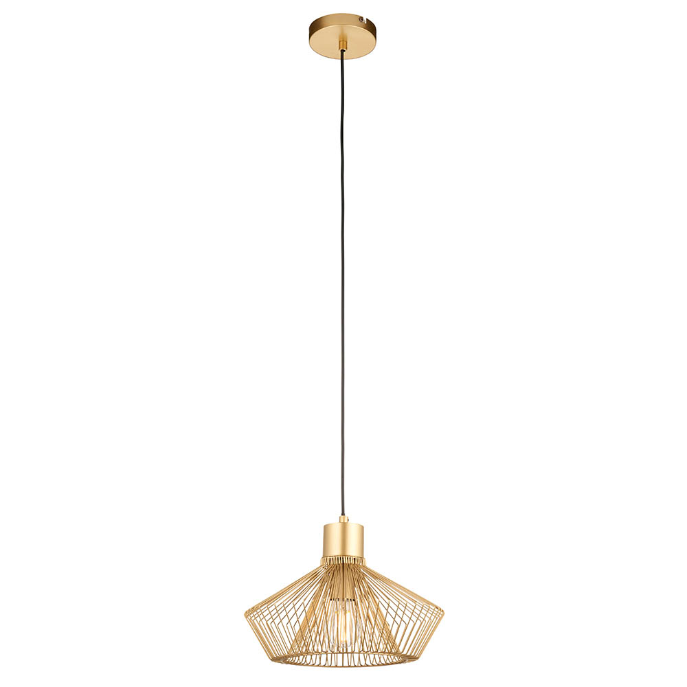 GOLD CAGE PENDANT E27