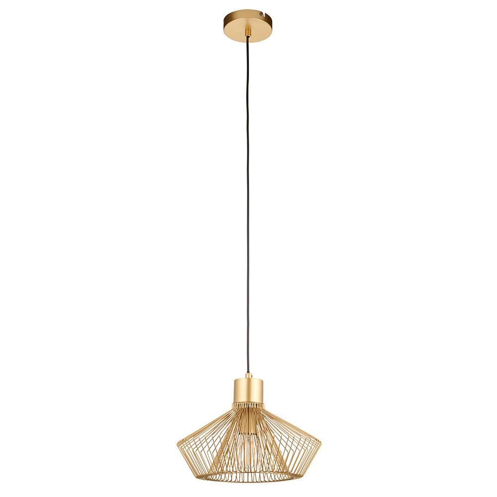 GOLD CAGE PENDANT E27