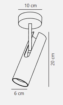 GU10 LONG TUBE SPOT