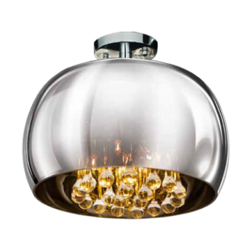 BLACK GLASS/CRYSTAL DROP