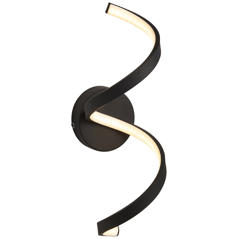 BLACK TWIST WALL LIGHT