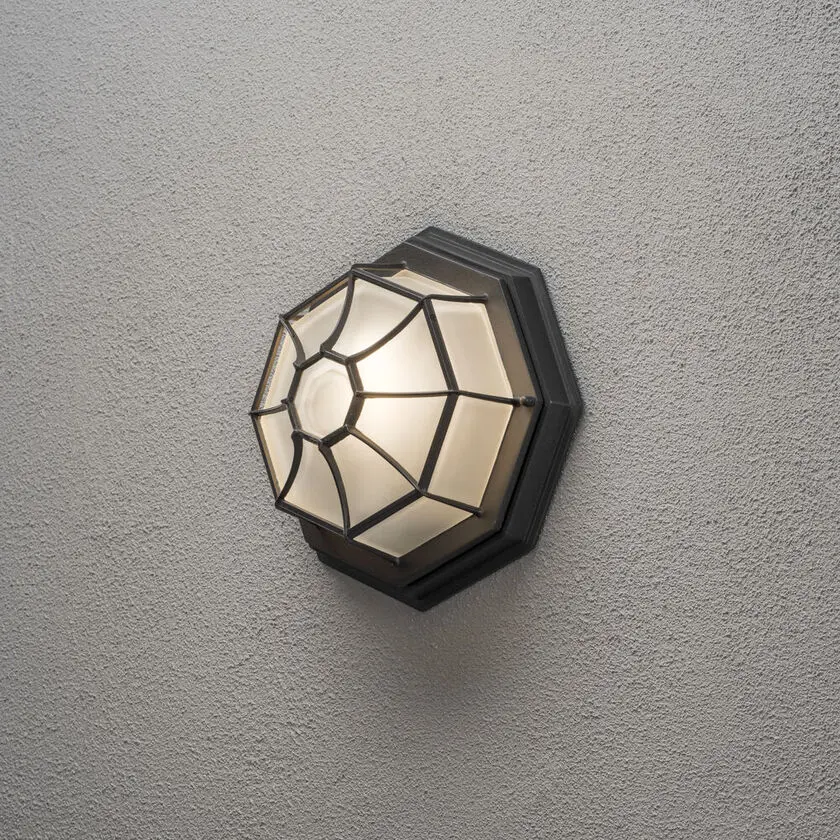 HEX WALL LANTERN BLK