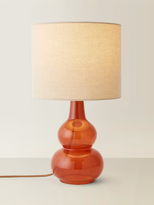 BURNT ORANGE TABLE LAMP