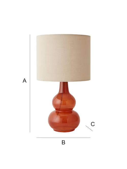 BURNT ORANGE TABLE LAMP