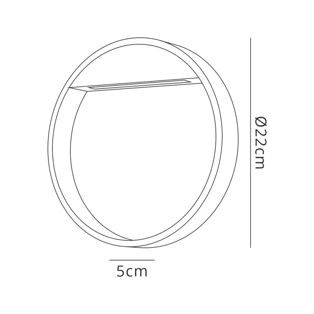 10W 3K WALNUT WALL LIGHT
