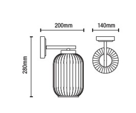 Forum ZN-46040-BLK Stanton Wall Light
