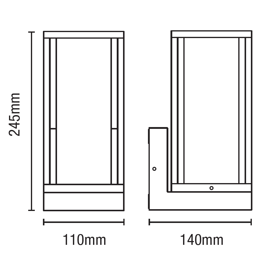 Forum ZN-46033-BLK Harmby Wall Lantern