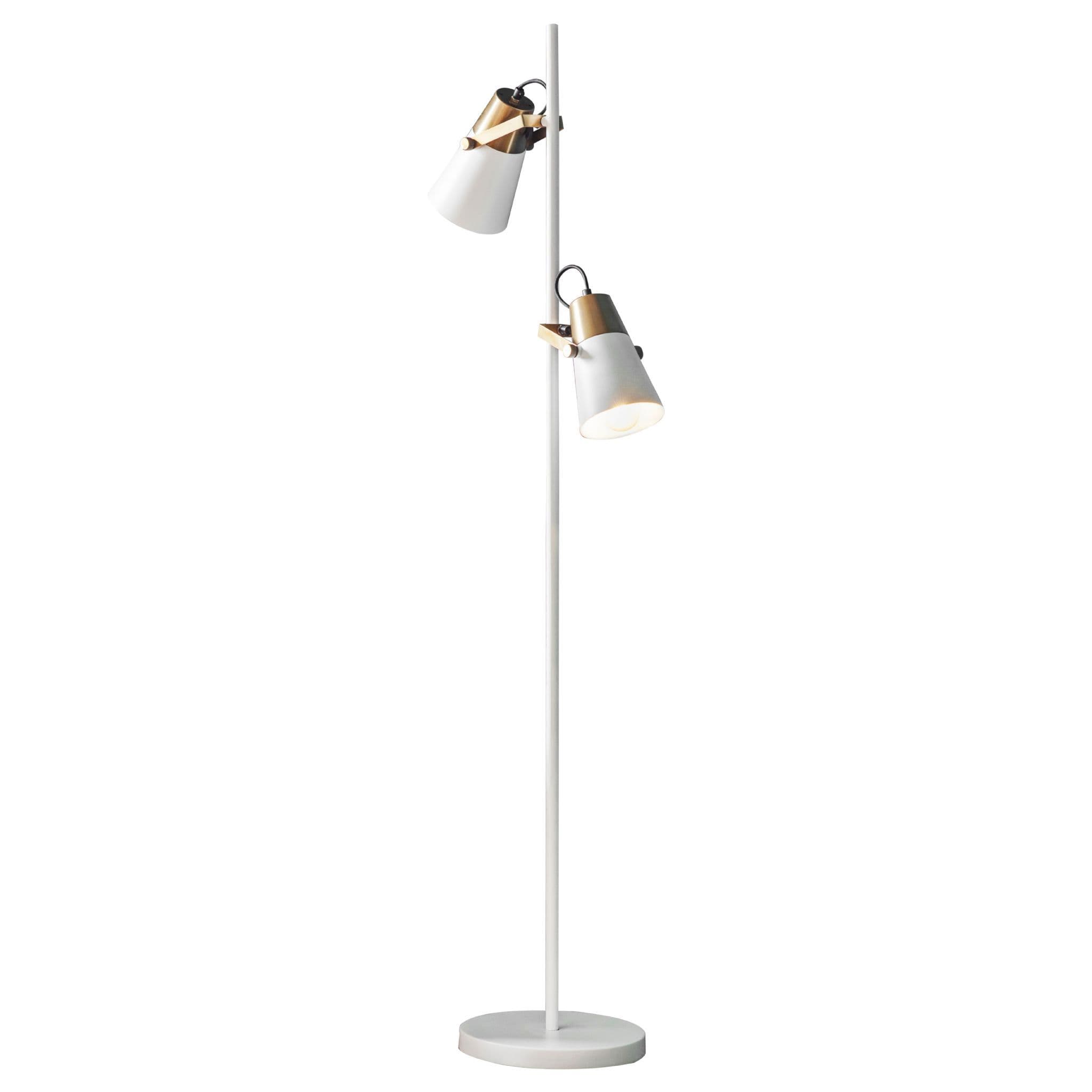 2 LIGHT WHITE BRASS TASK