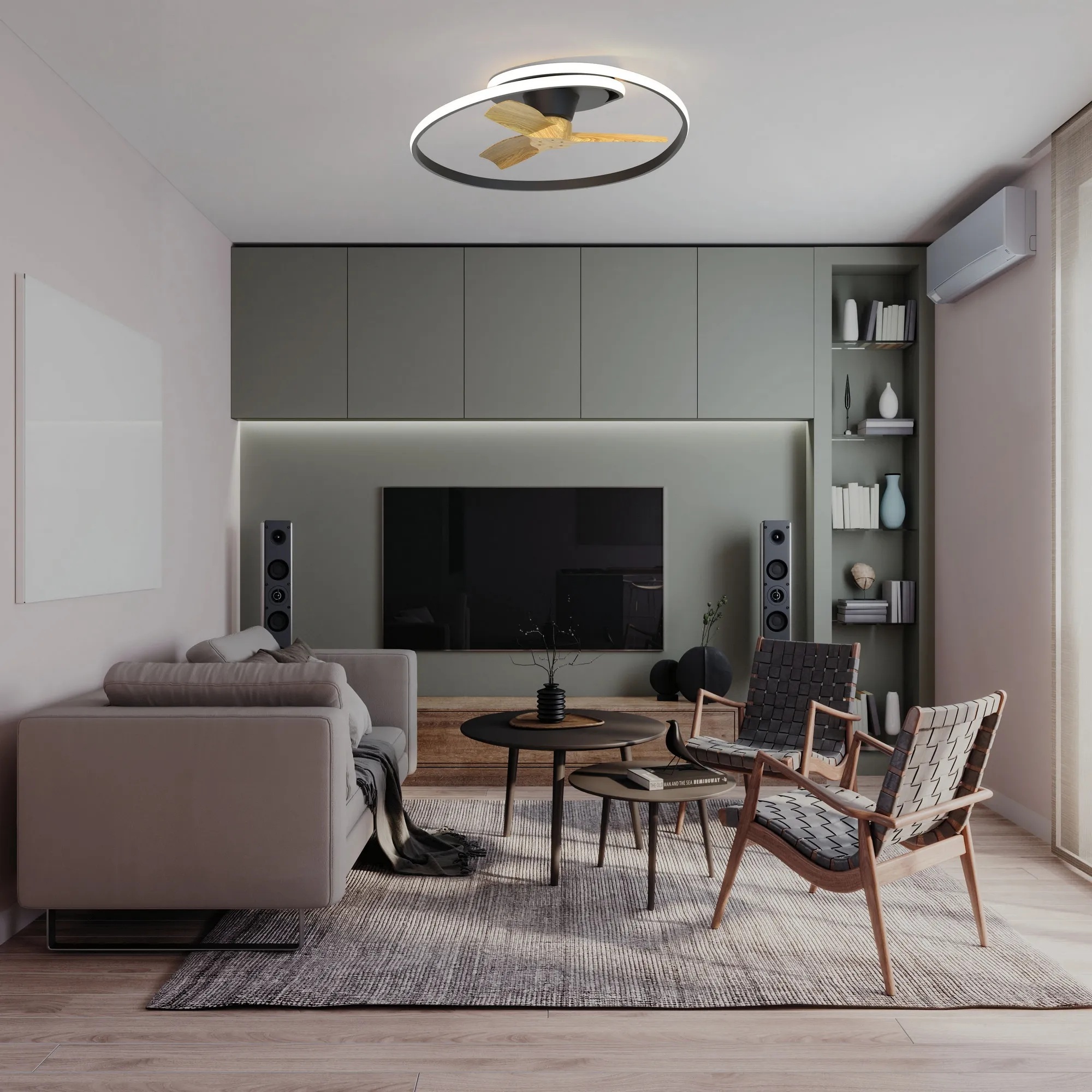 CEILING FAN & LIGHT
