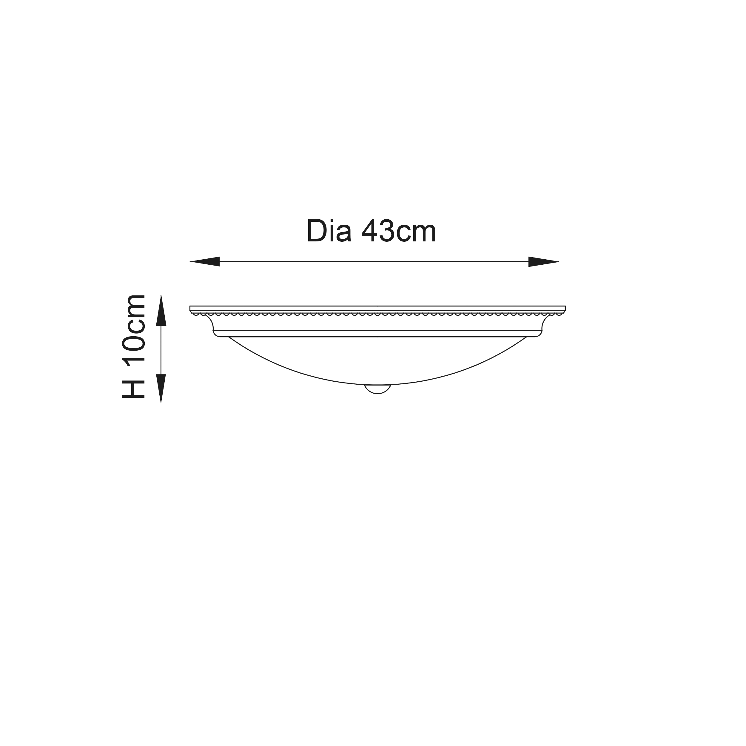 ANT BRASS 430MM DOME